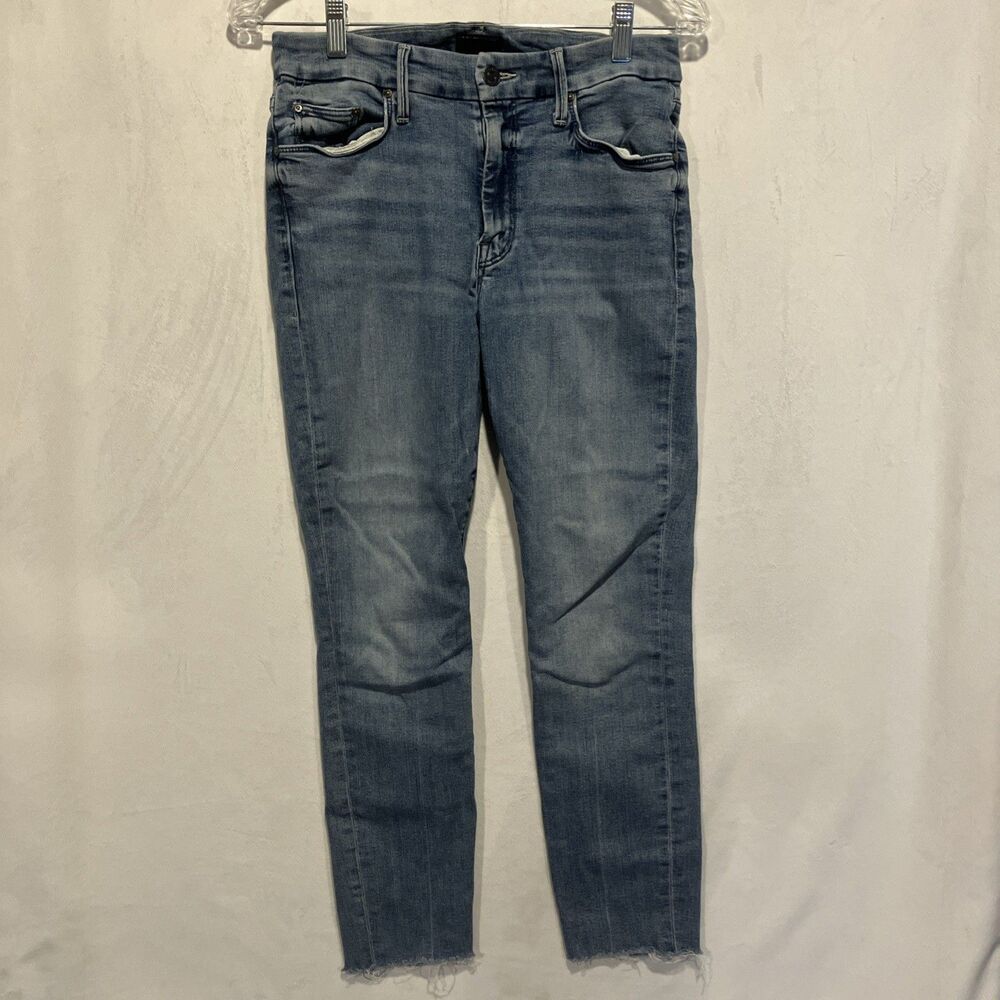 MOTHER Women's Jeans, The Looker, We the Animals, Med Wash, Frayed, Size 28